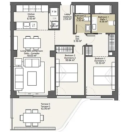 Apartamento Horus America *